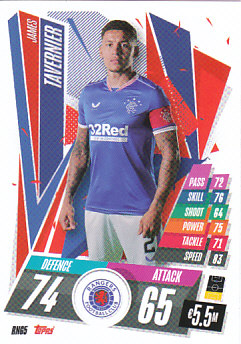 James Tavernier Rangers 2020/21 Topps Match Attax CL #RNG05